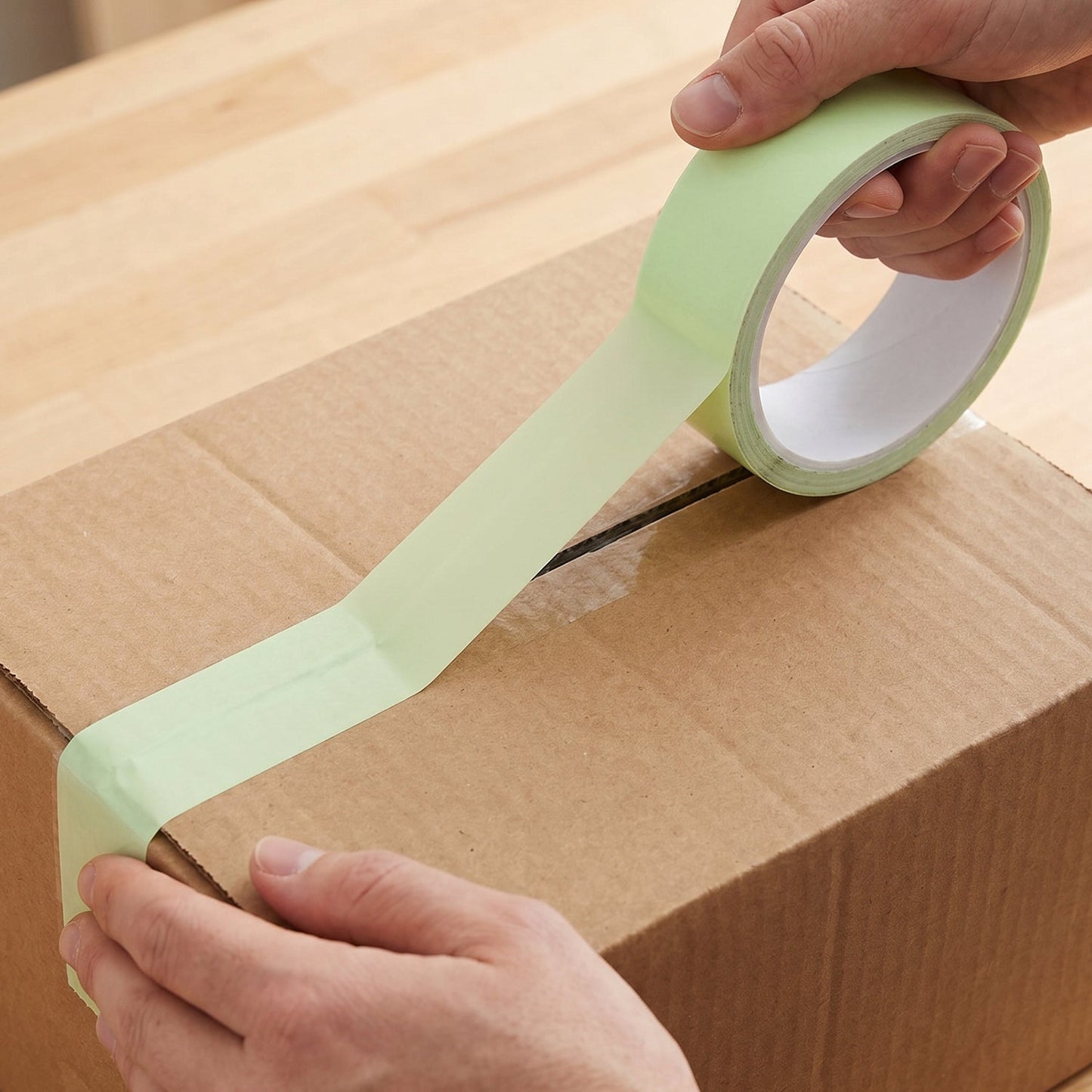 Adhesive tape sealing carton box lifestyle