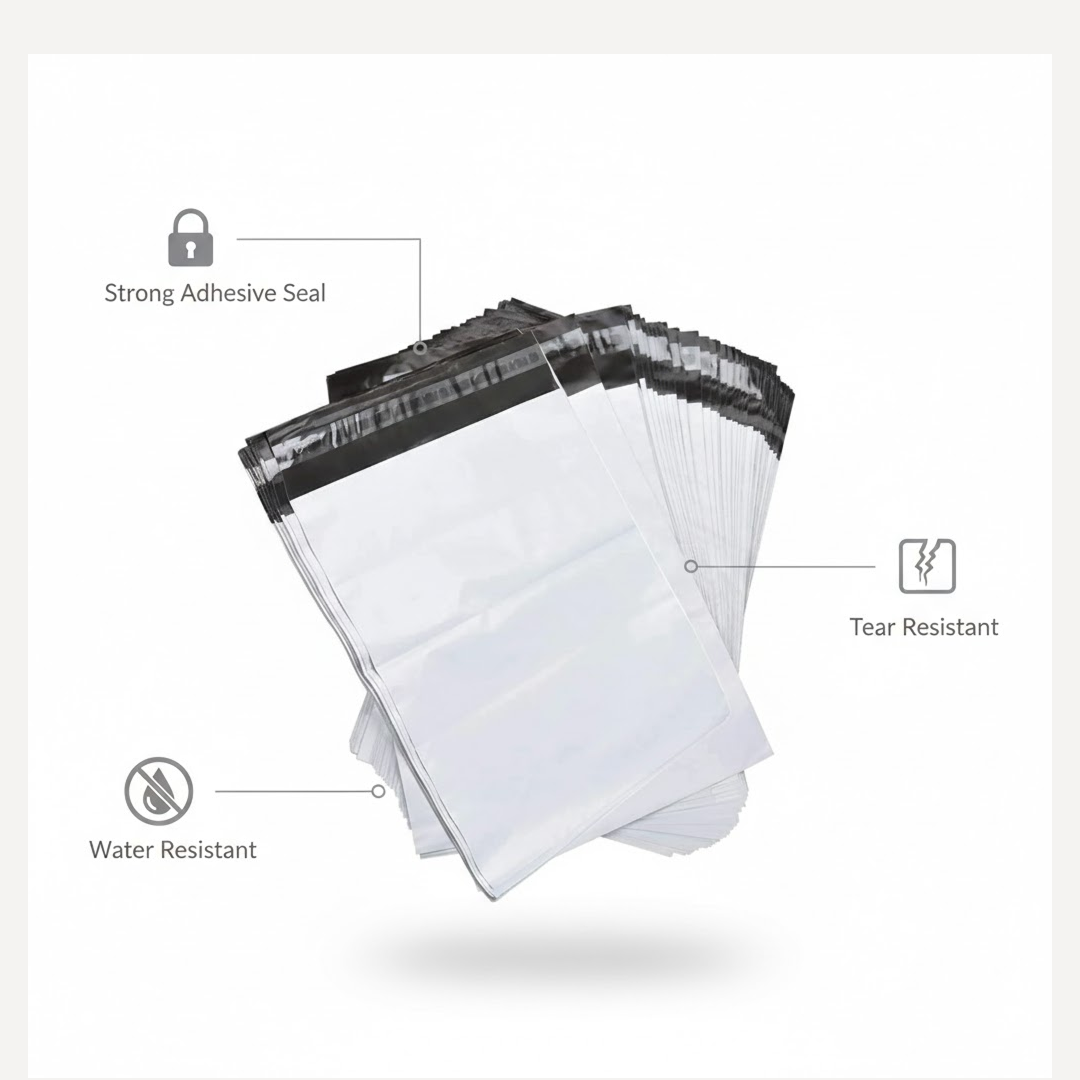 Tamper Proof Courier Bags(12X14 PLAIN 180 POD M1) - 100 pcs