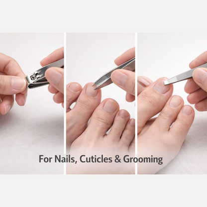 Mini Nail Clipper Set With Plastic Storage Case, (4 Pc Set)