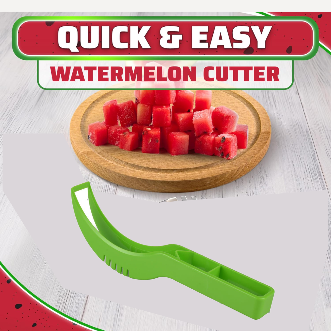 Plastic Watermelon Cutter, Slicer, Corer & Server – Easy to Use Fruit Tool