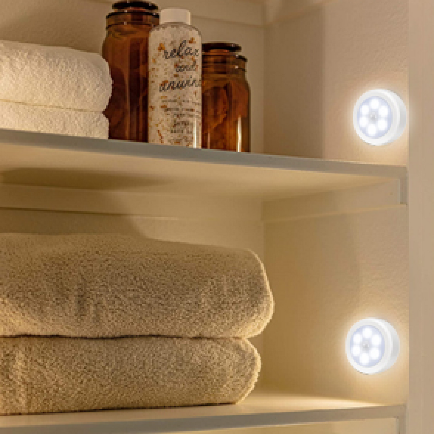  Round Shape 8 LED Motion Sensor Light - alternative angle