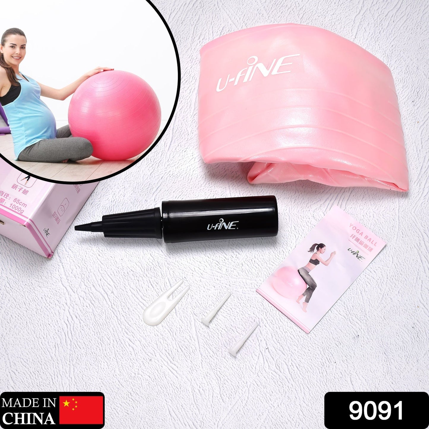Anti Burst 65 cm Exercise Ball (1 Pc / Mix Design & Color)