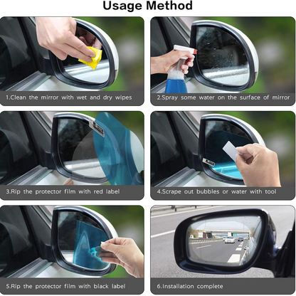  Anti-Fog Anti-Scratch Rearview Mirror Film HD - packaging shot