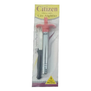 Stainless Steel Electronic Gas Lighter and Knife (2 in 1)
