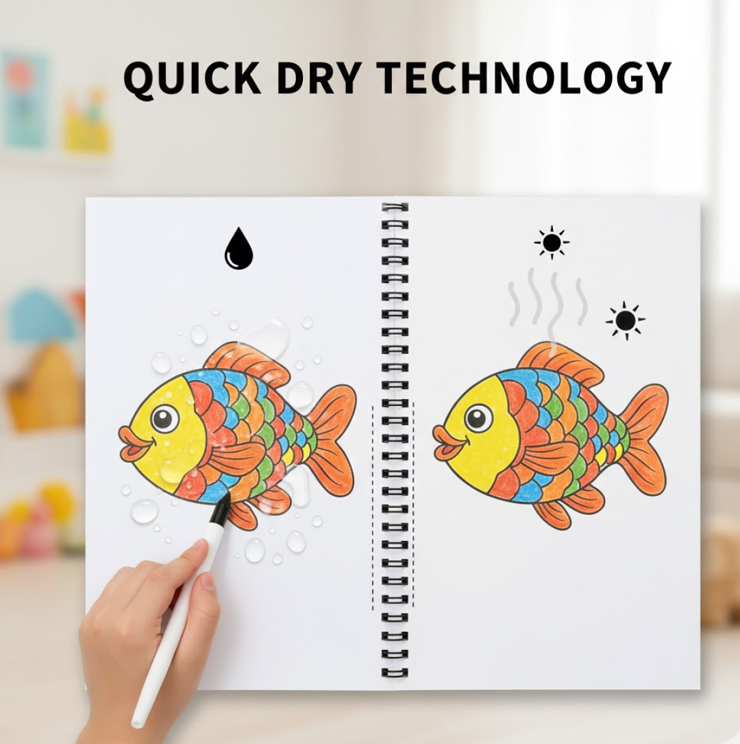  Magic Water Quick Dry Coloring Book - main