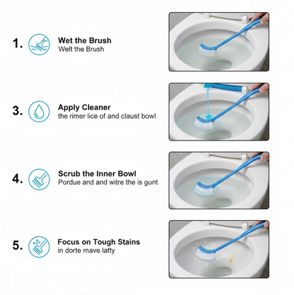 Single Sided Bristle Plastic Toilet Cleaning Brush