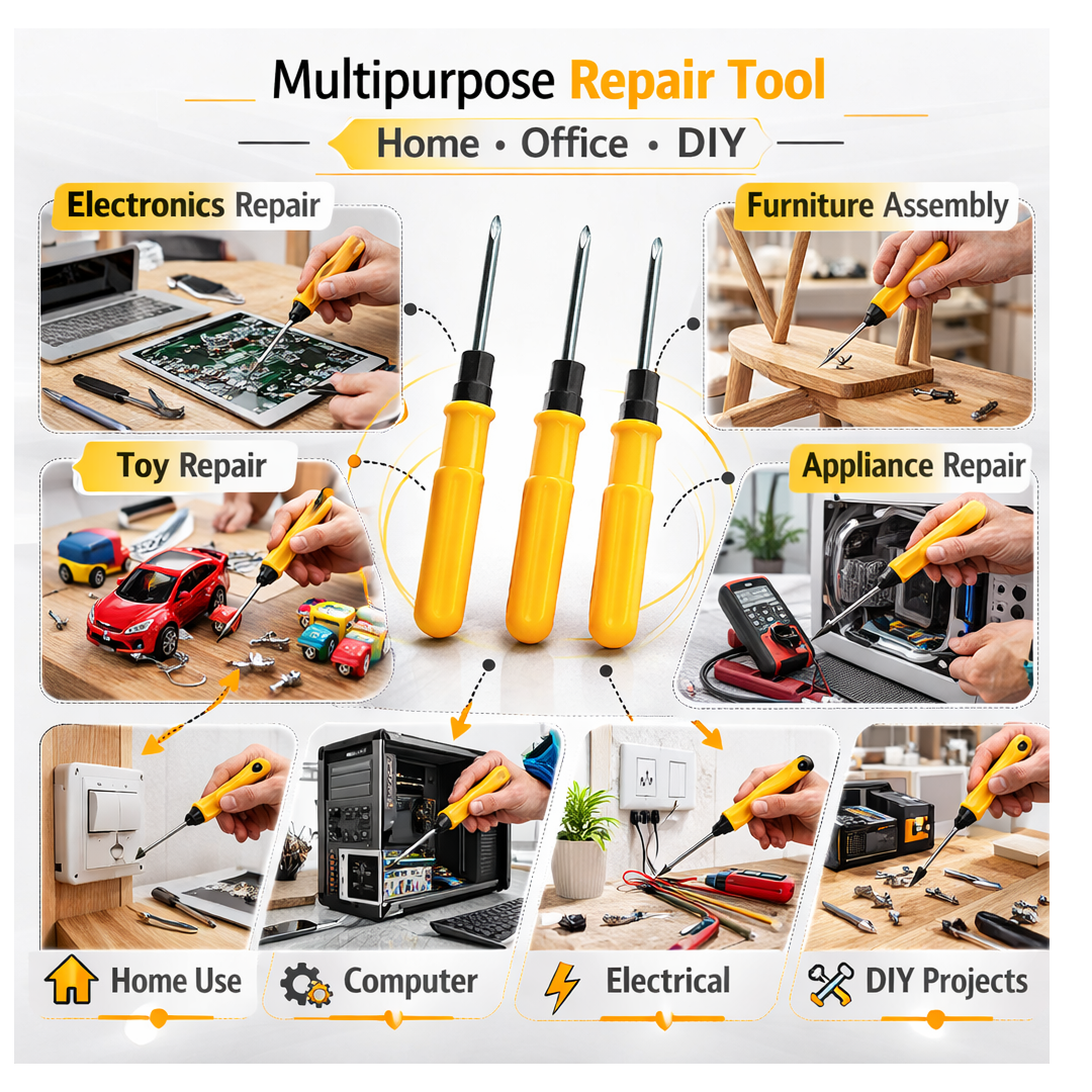 2 in 1 Multipurpose Screwdriver in Single Instrument