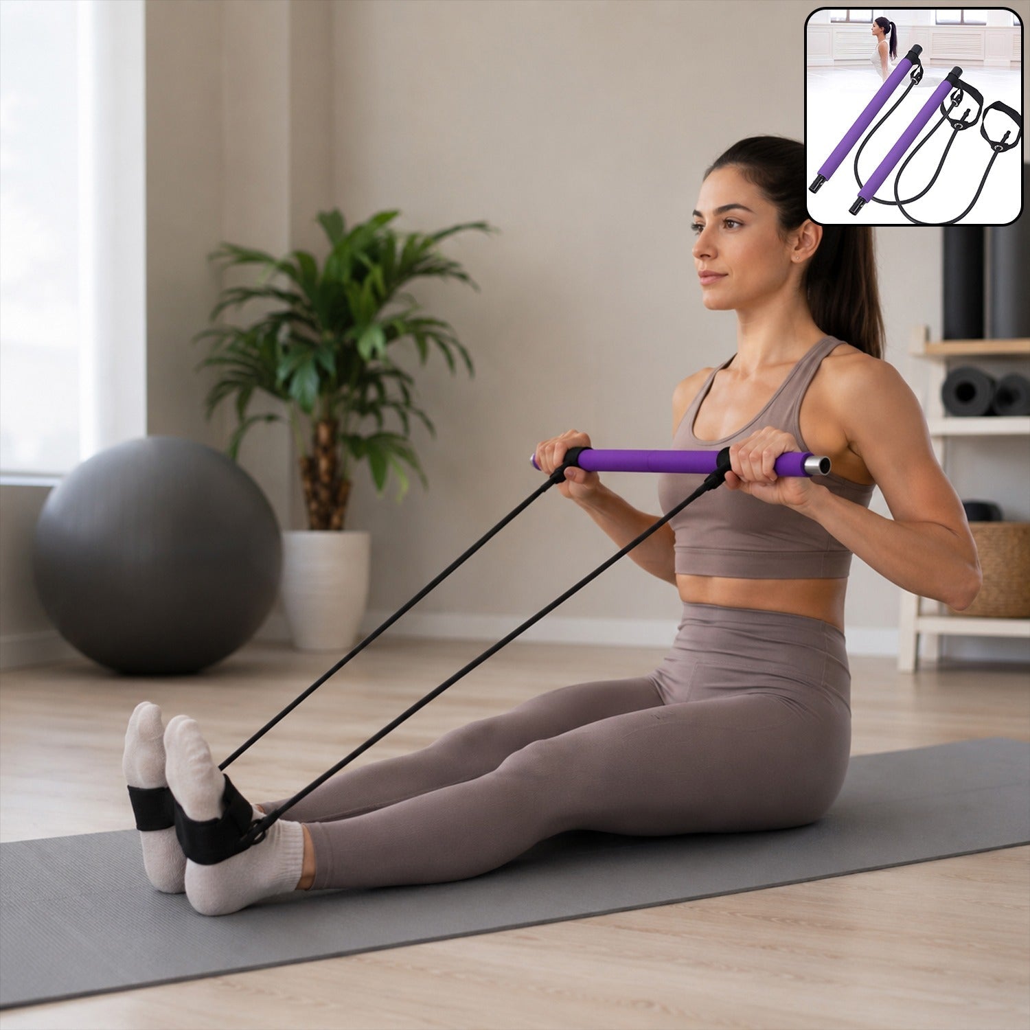 Pilates Bar Kit with Resistance Bands