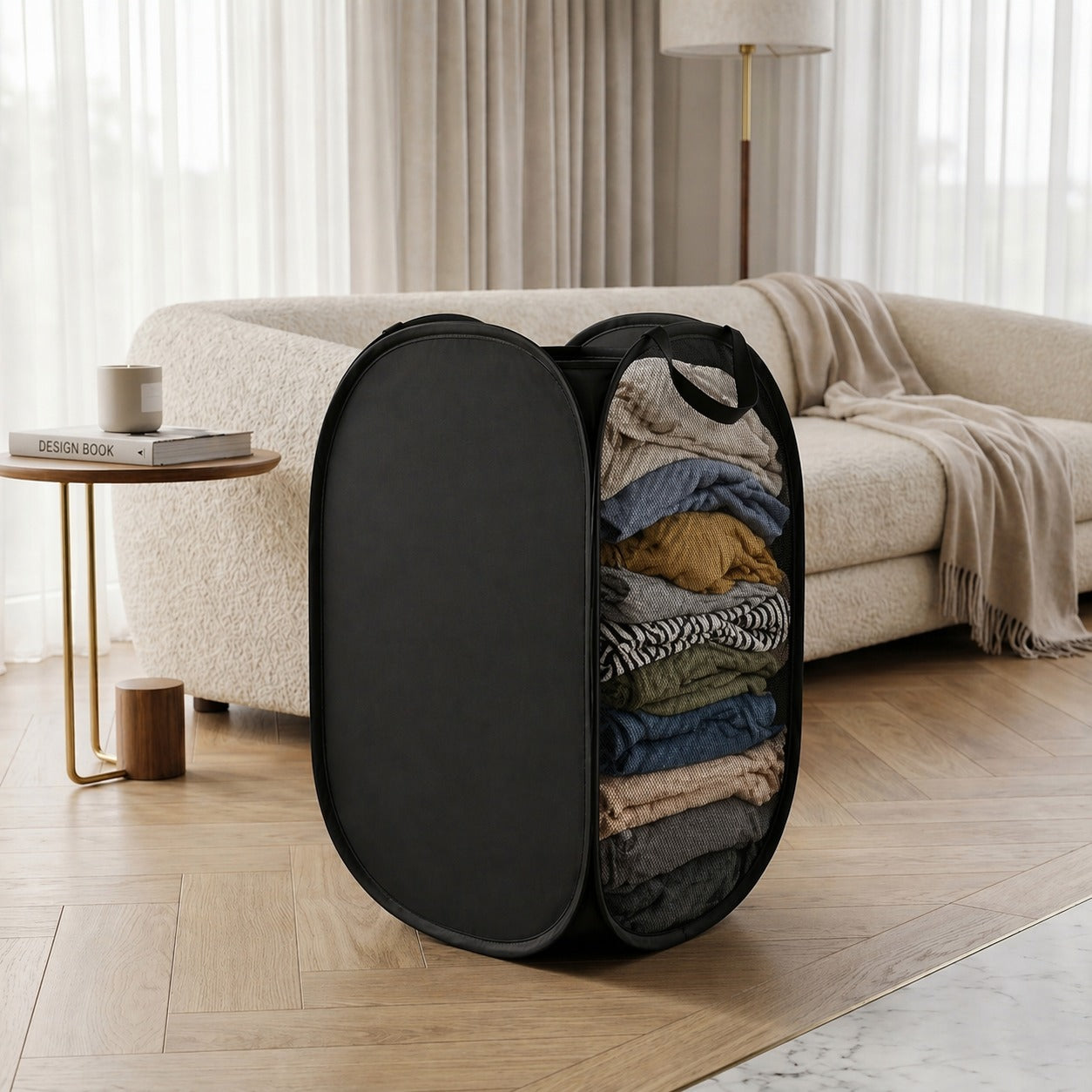 sturdy foldable laundry basket