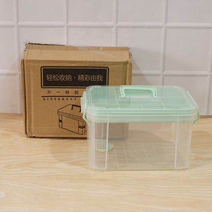 Plastic Medicine Storage Box With Lid for First Aid, Tablet & Healthcare Organizer (1 Pc)