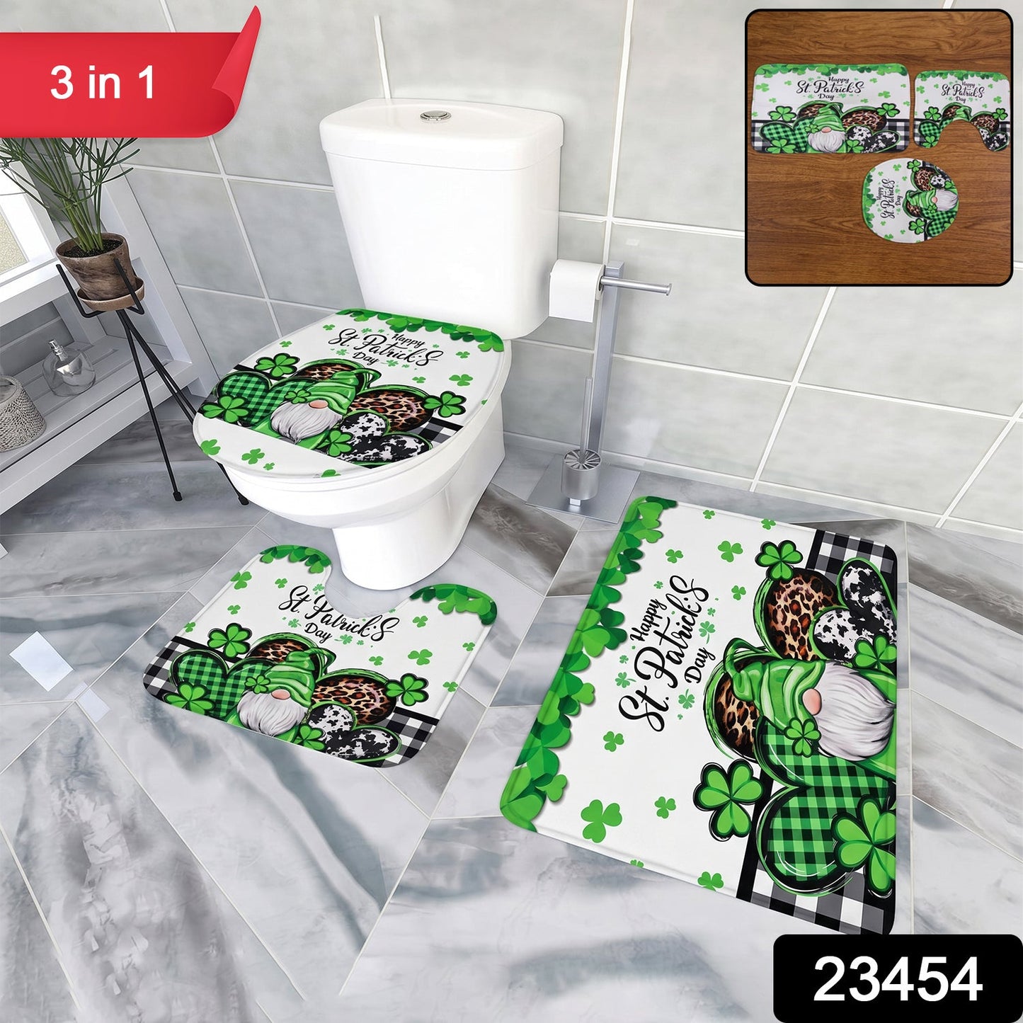 3 in 1 Bathroom Mat Set SKU 23454 3in1 label composite
