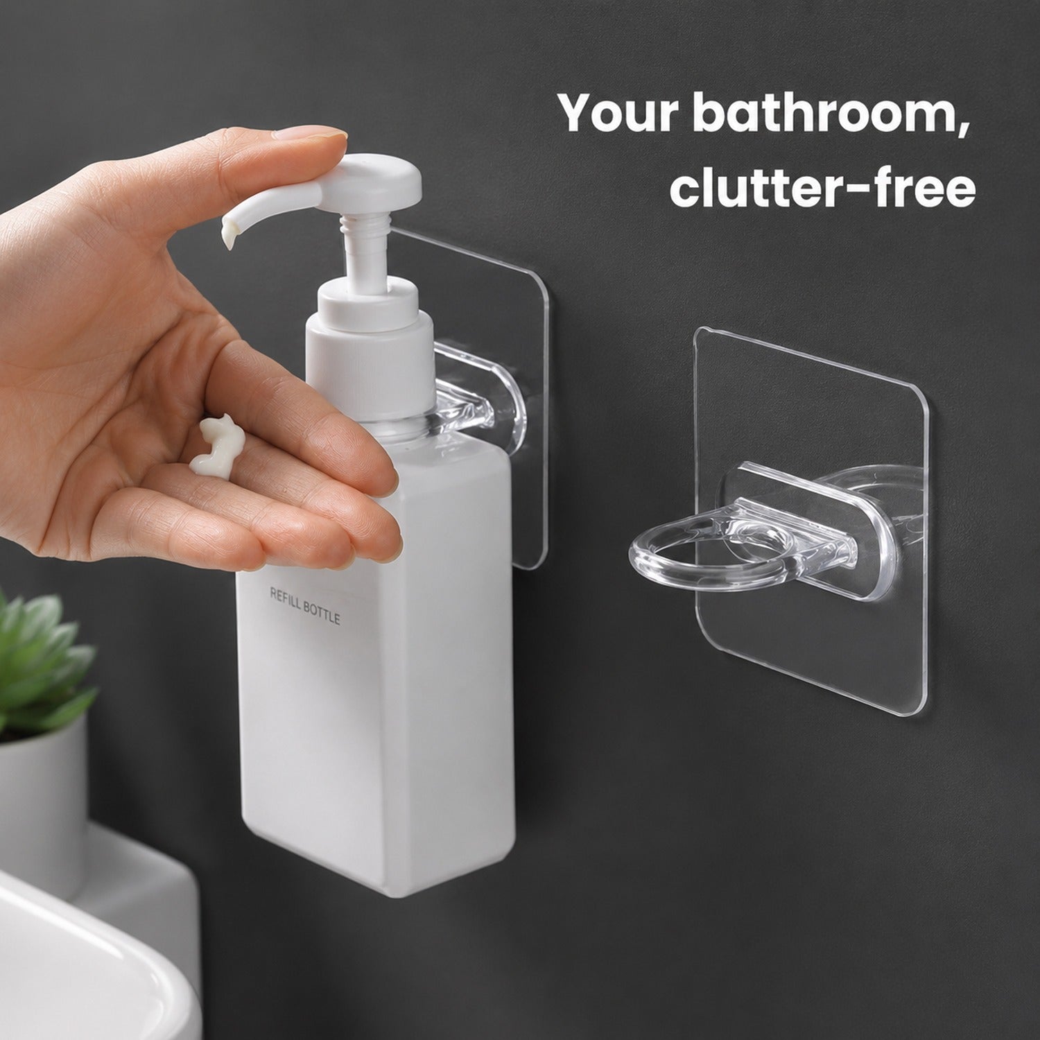 Clear Plastic Ring Wall Hook 