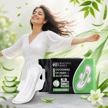 Beautiful Basics sanitary pads with neem and aloe vera