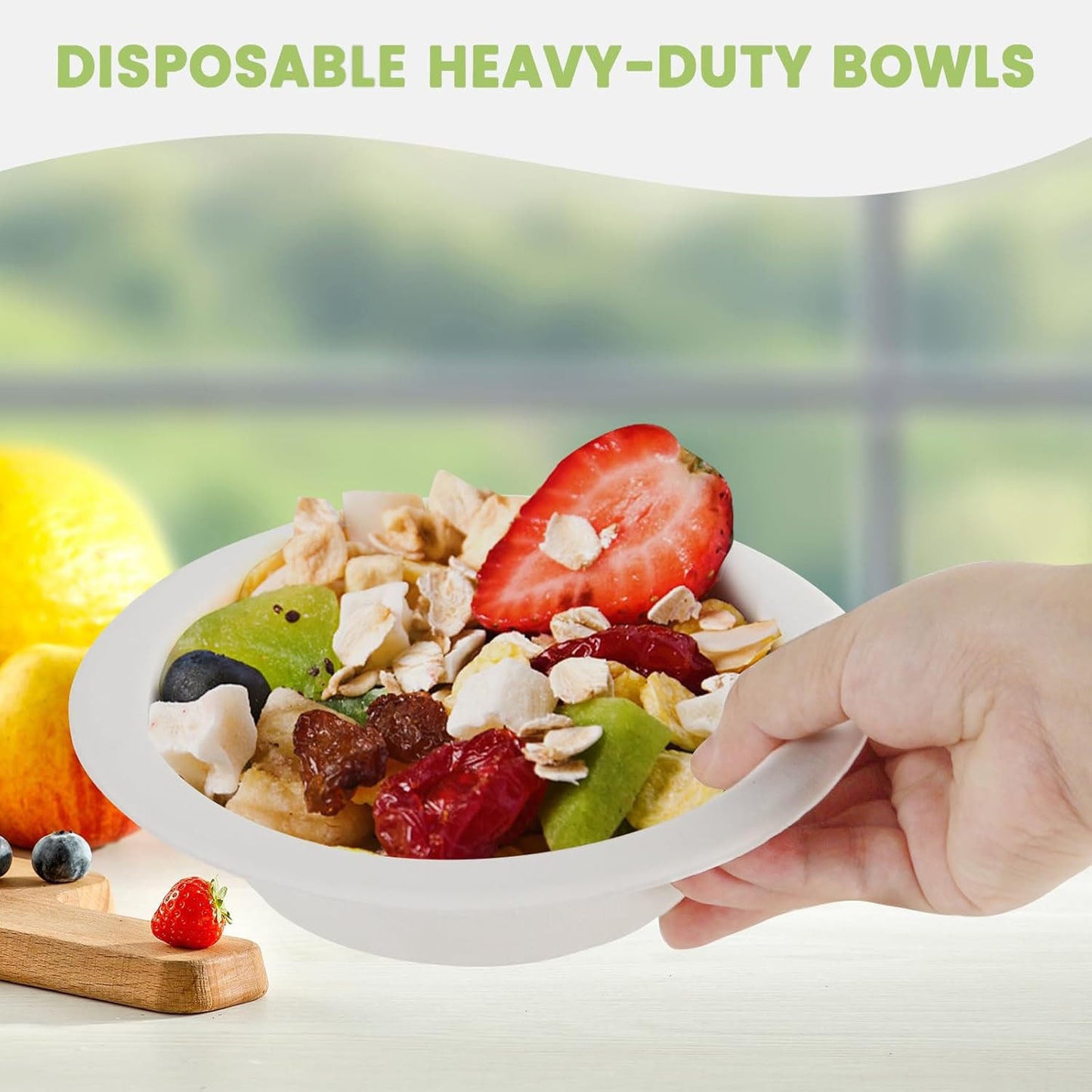 Vegnar 240 ml Compostable Bagasse Bowl (10 Pc)