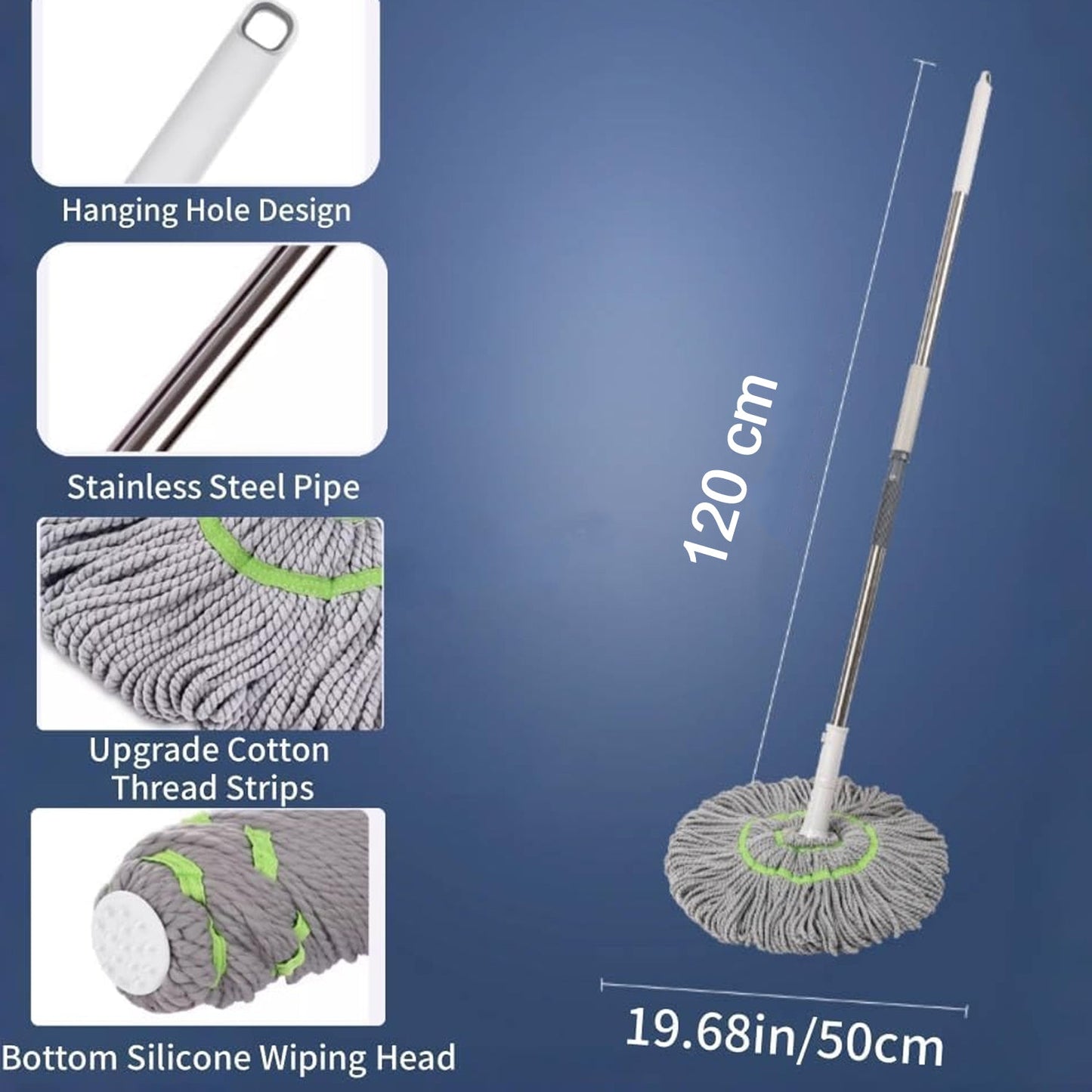 360° Spin Mop Floor Cleaning Mop (1 Pc)