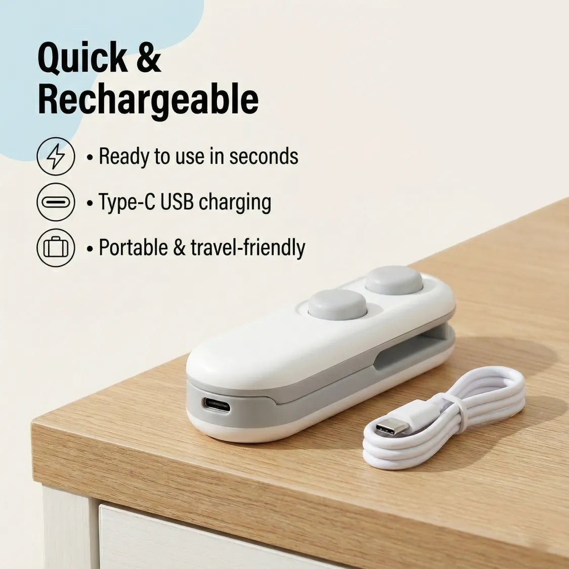  Mini Bag Sealer, 2 in 1 Seal & Cutter Heat Sealers - scale and size reference