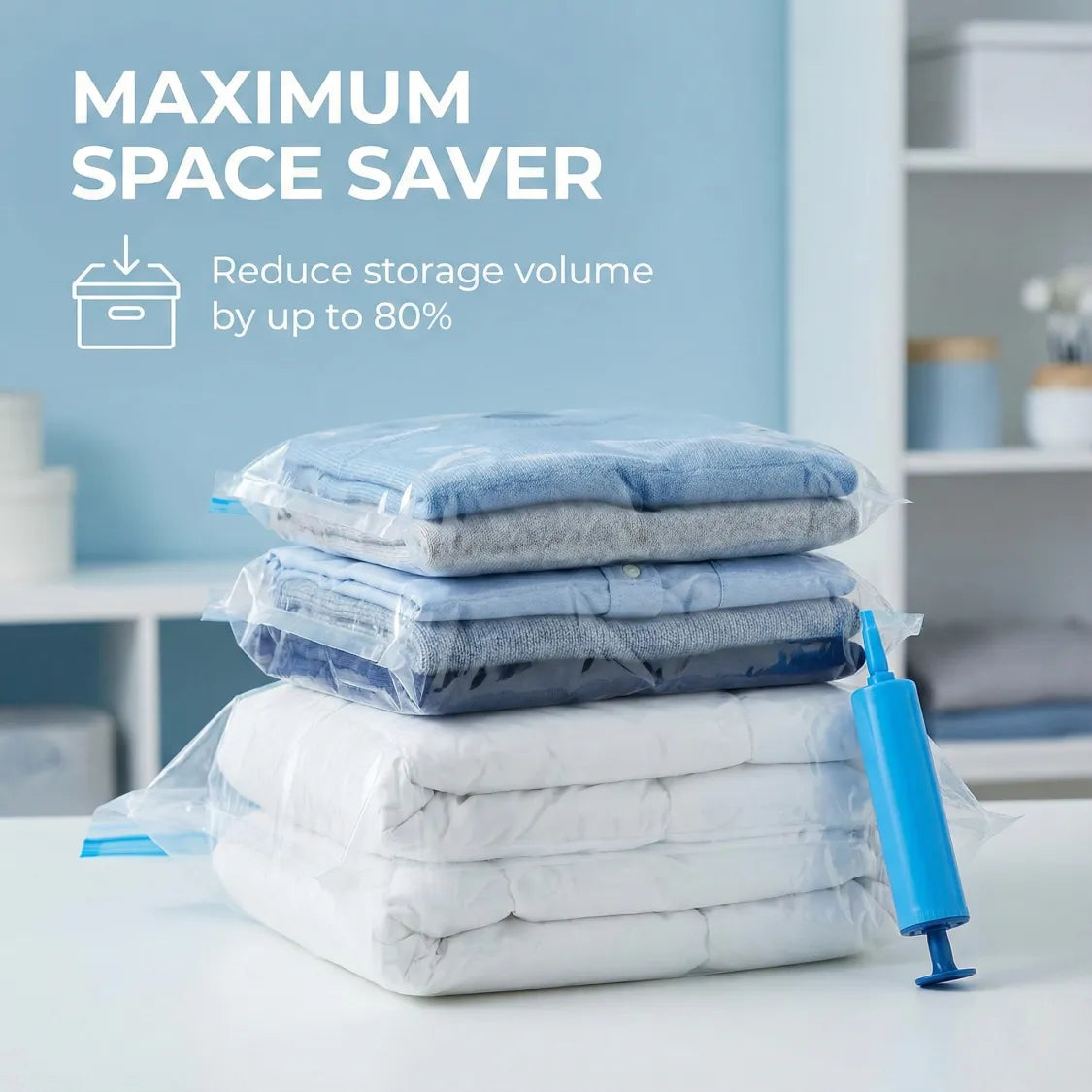  Vacuum Storage Compression Bags 5 Pcs - lifestyle