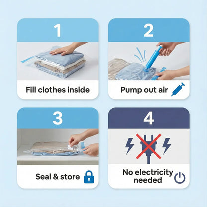  Vacuum Storage Compression Bags 5 Pcs - packaging