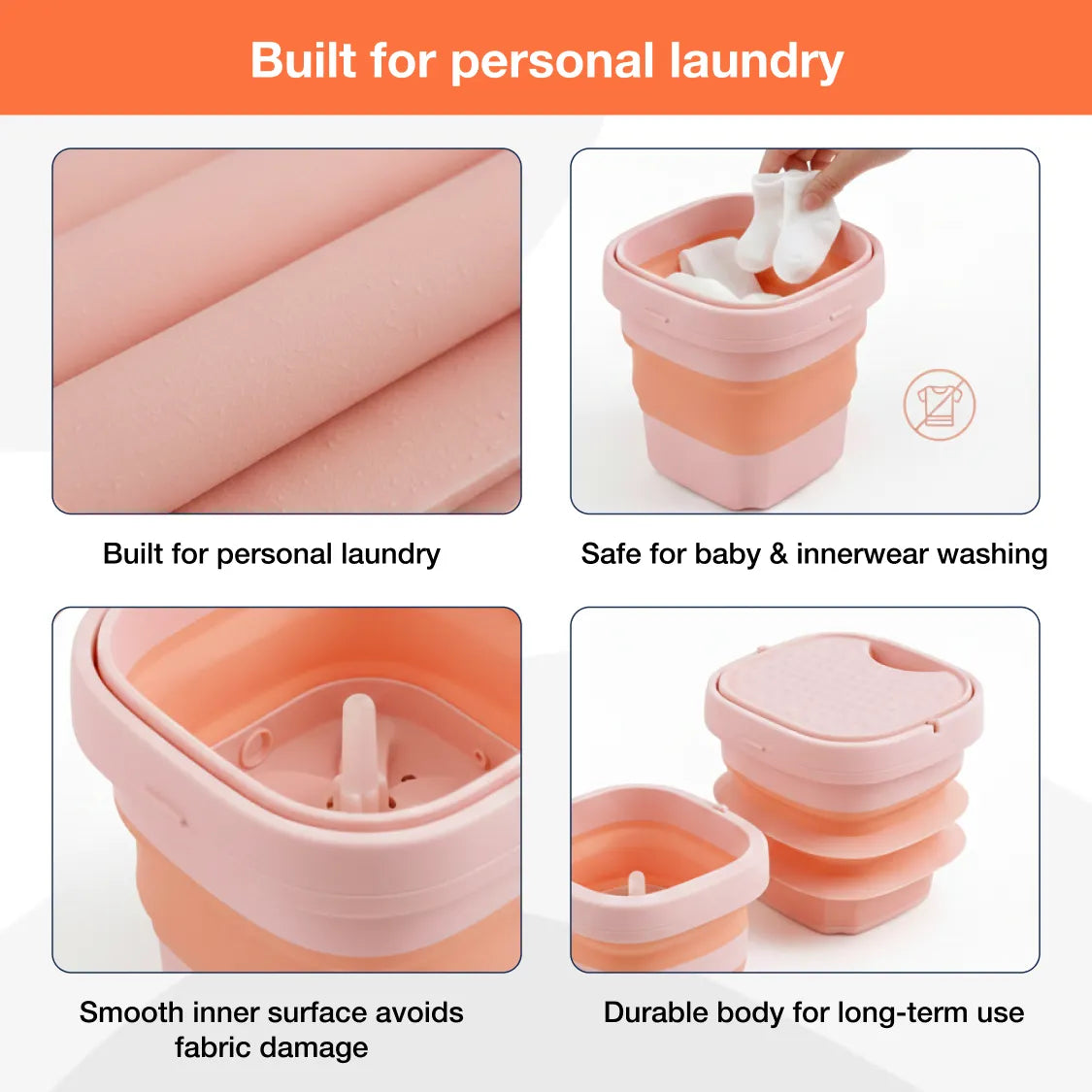  Portable Foldable Washing Machine - scale and size reference