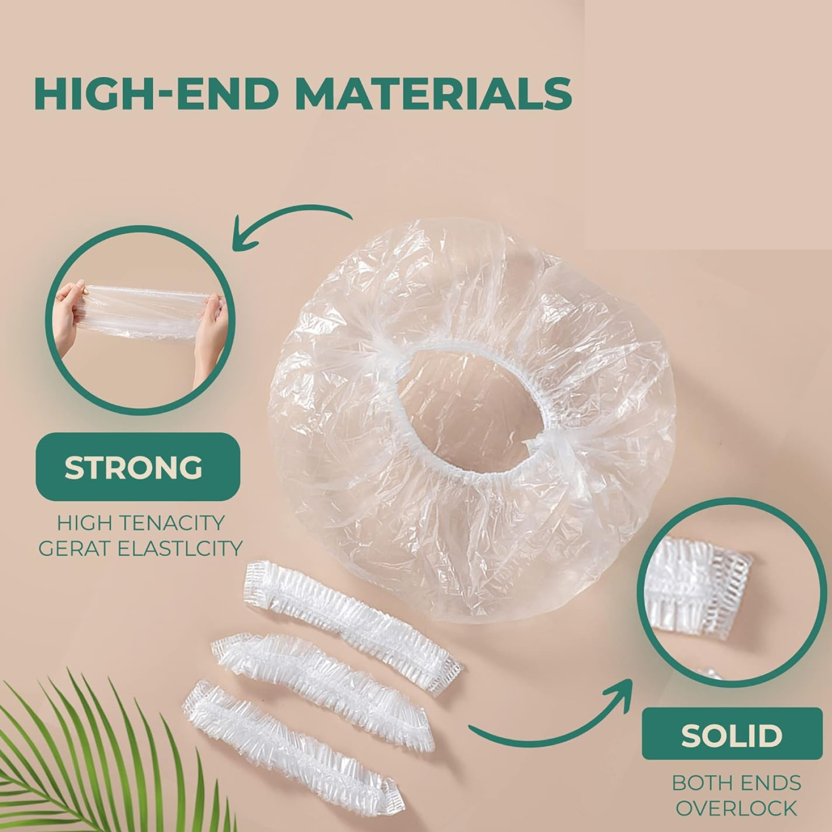 Disposable waterproof shower cap for women