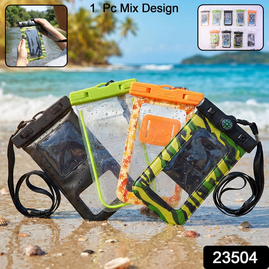 Mix color waterproof mobile pouch SKU labeled