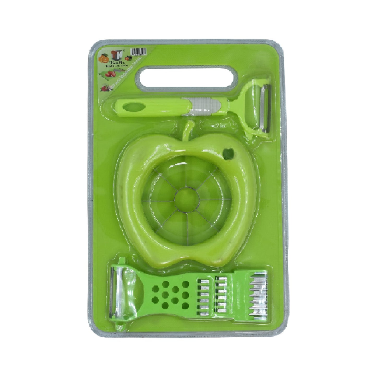 Chopping board with knife set and scissor for cutting vegetables