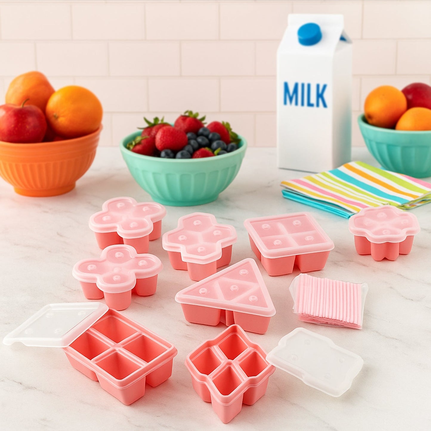 Multi Design Ice Mold Set (8 Pcs Set)