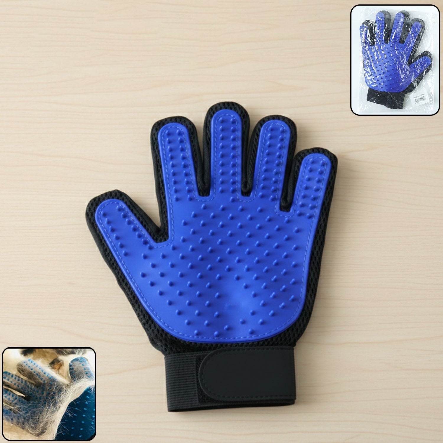Pet grooming deshedding glove mix color