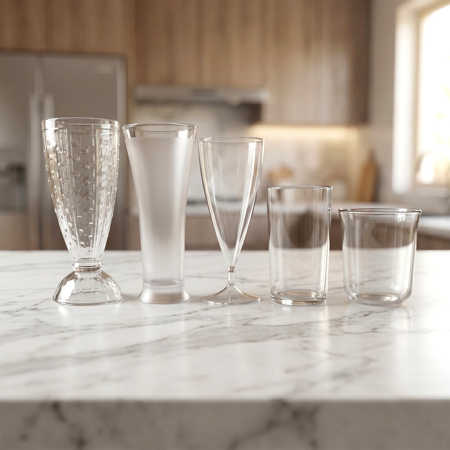 Premium Unbreakable Plastic Drinking Glass (1 Pc, Mix Design)
