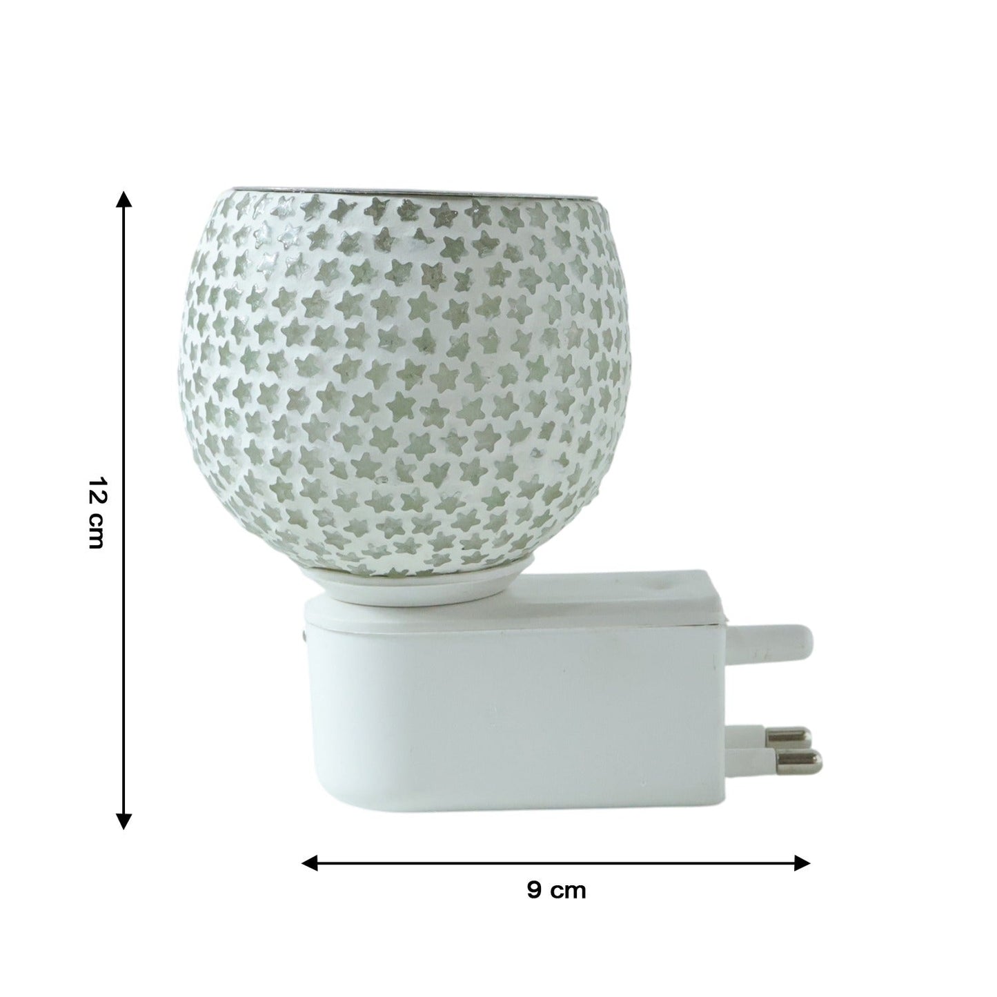 Premium Kapoor Dani Plug-In Star Cut Glass Aroma Diffuser Night Lamp (1 Pc)