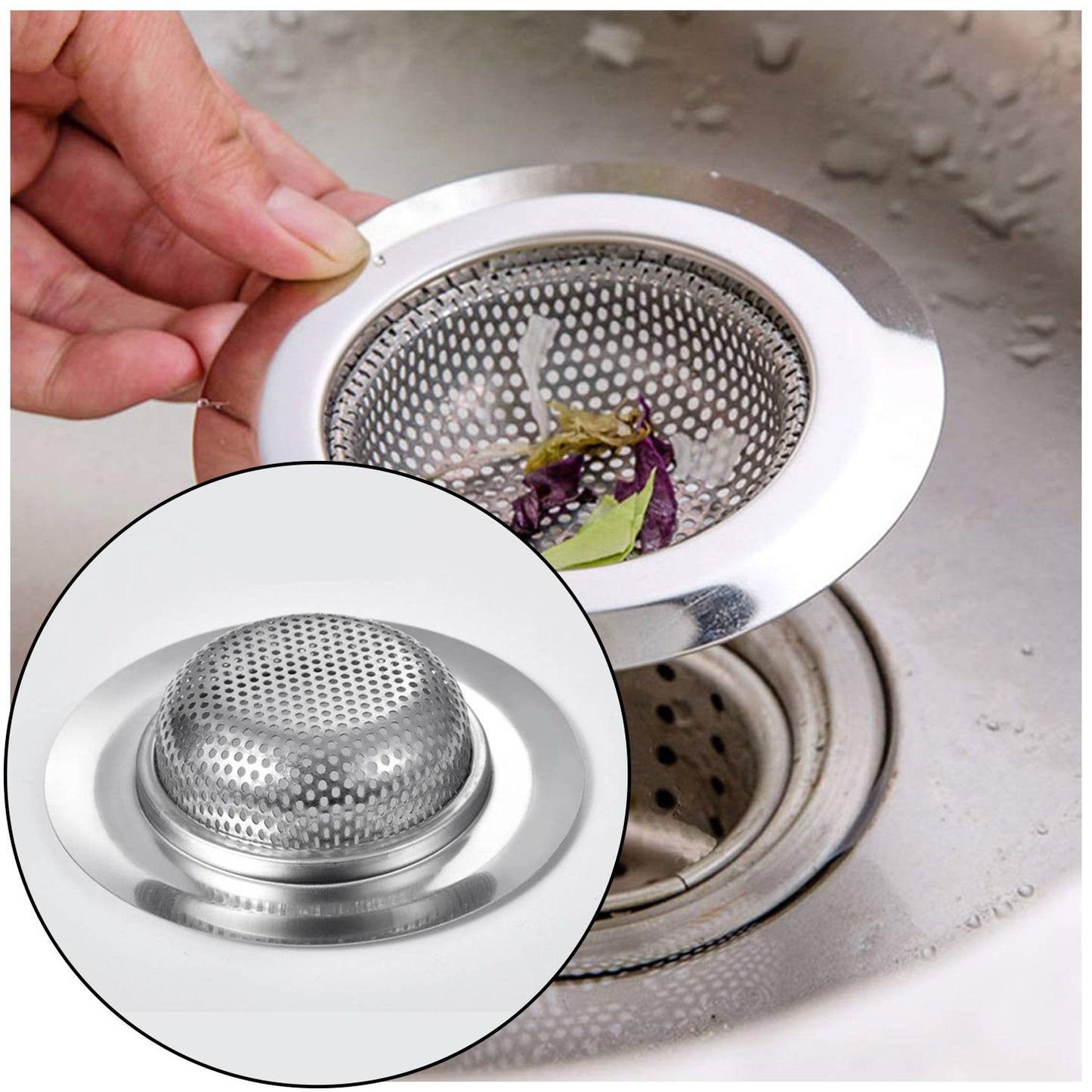 stainless steel sink strainer