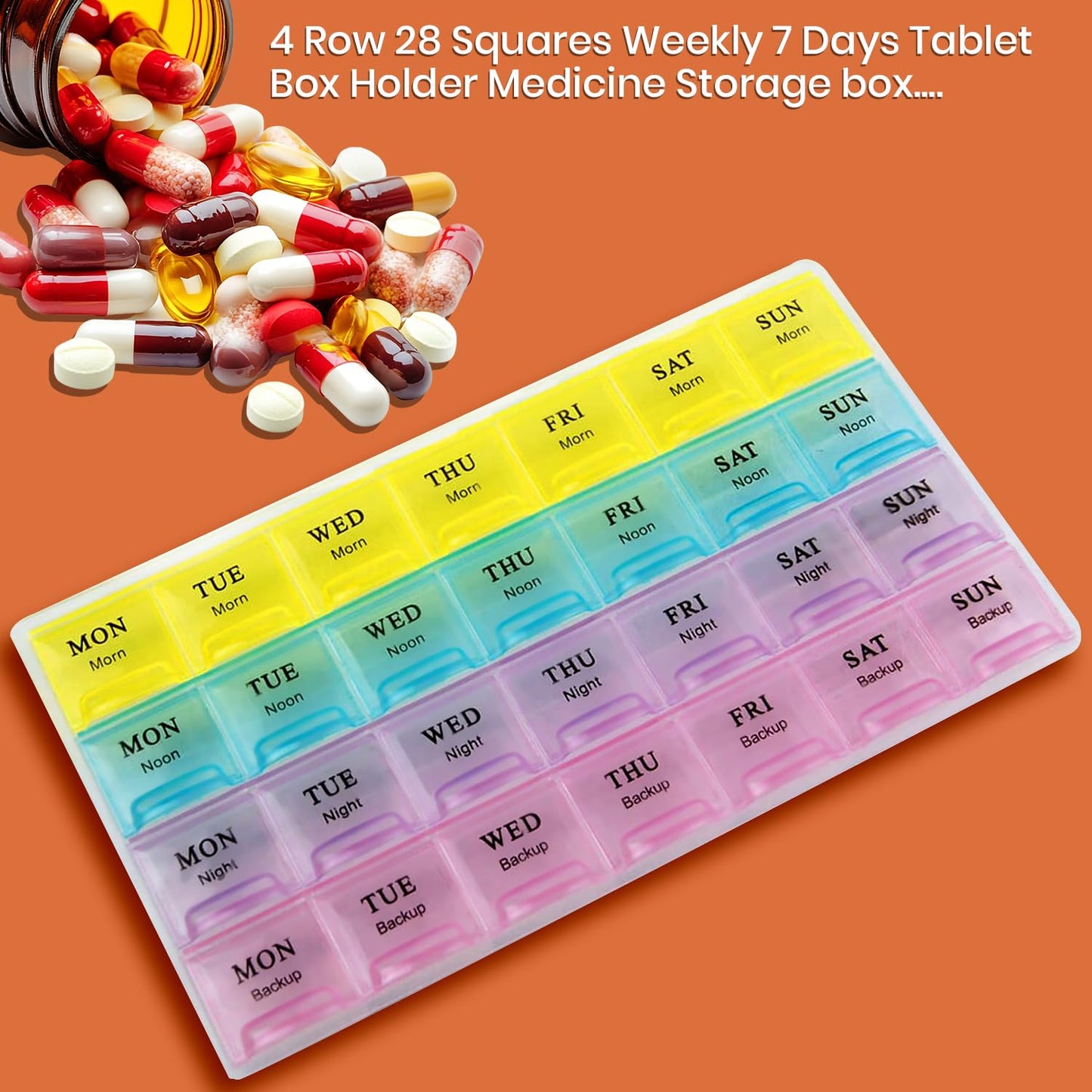 Weekly Pill Case 28-Slot Medicine Organizer