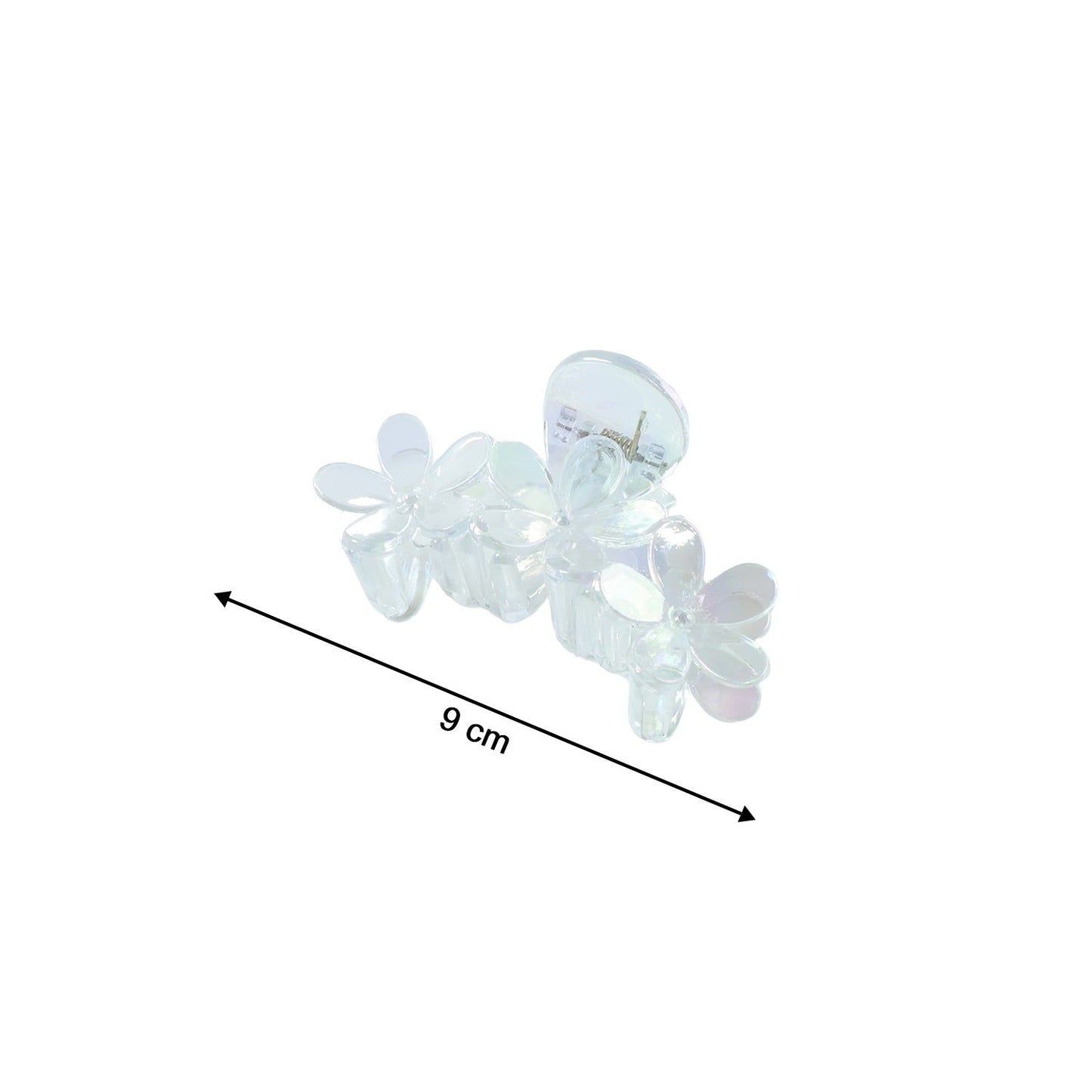 Elegant Transparent Floral Hair Claw Clip (1 Pc)