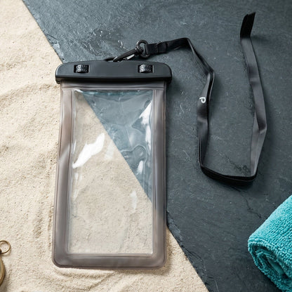 Black waterproof pouch closeup detail
