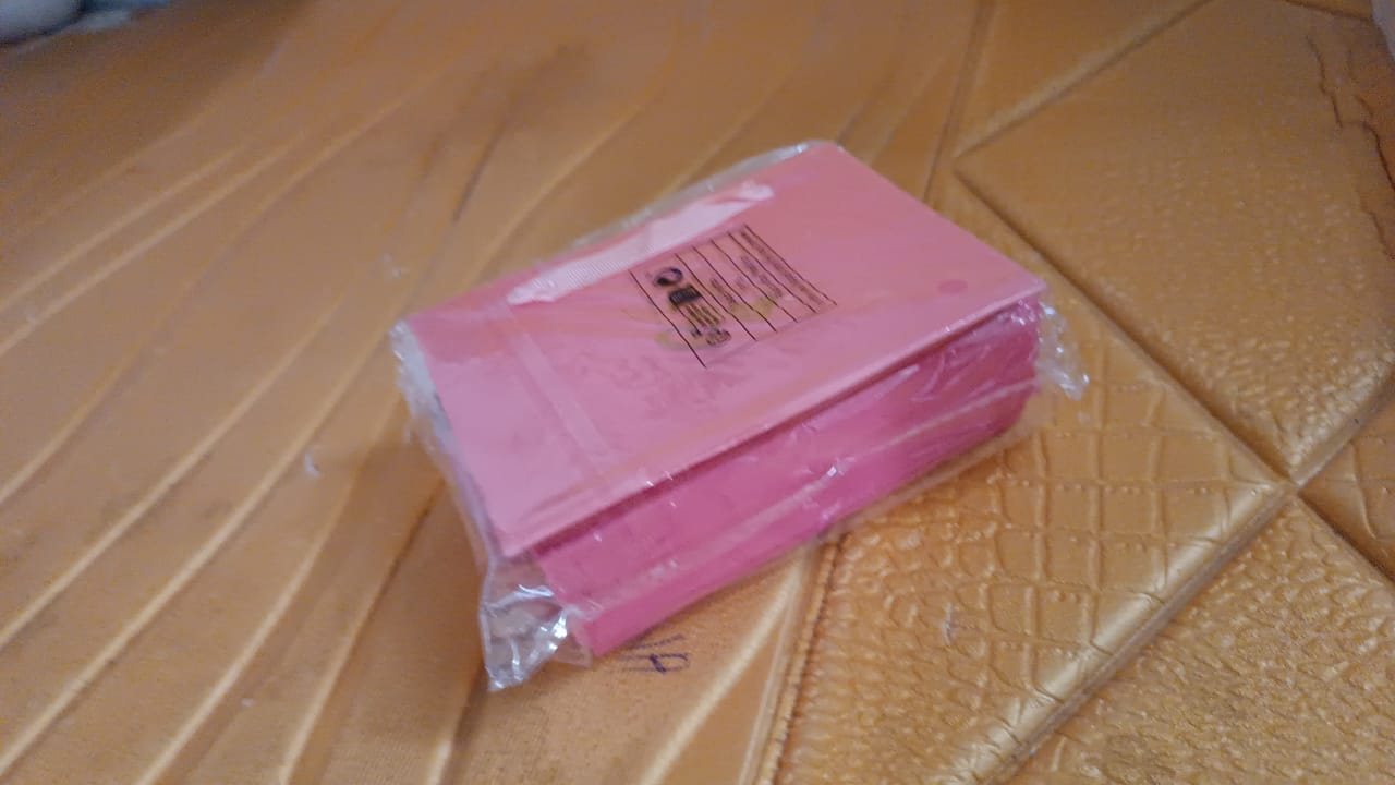 Rose jewellery box with lid detail view packaging India