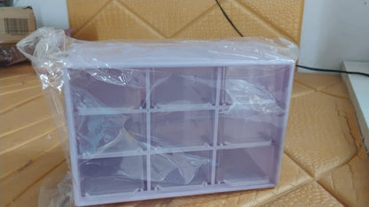 Multi-drawer jewellery organizer 9 sections transparent India