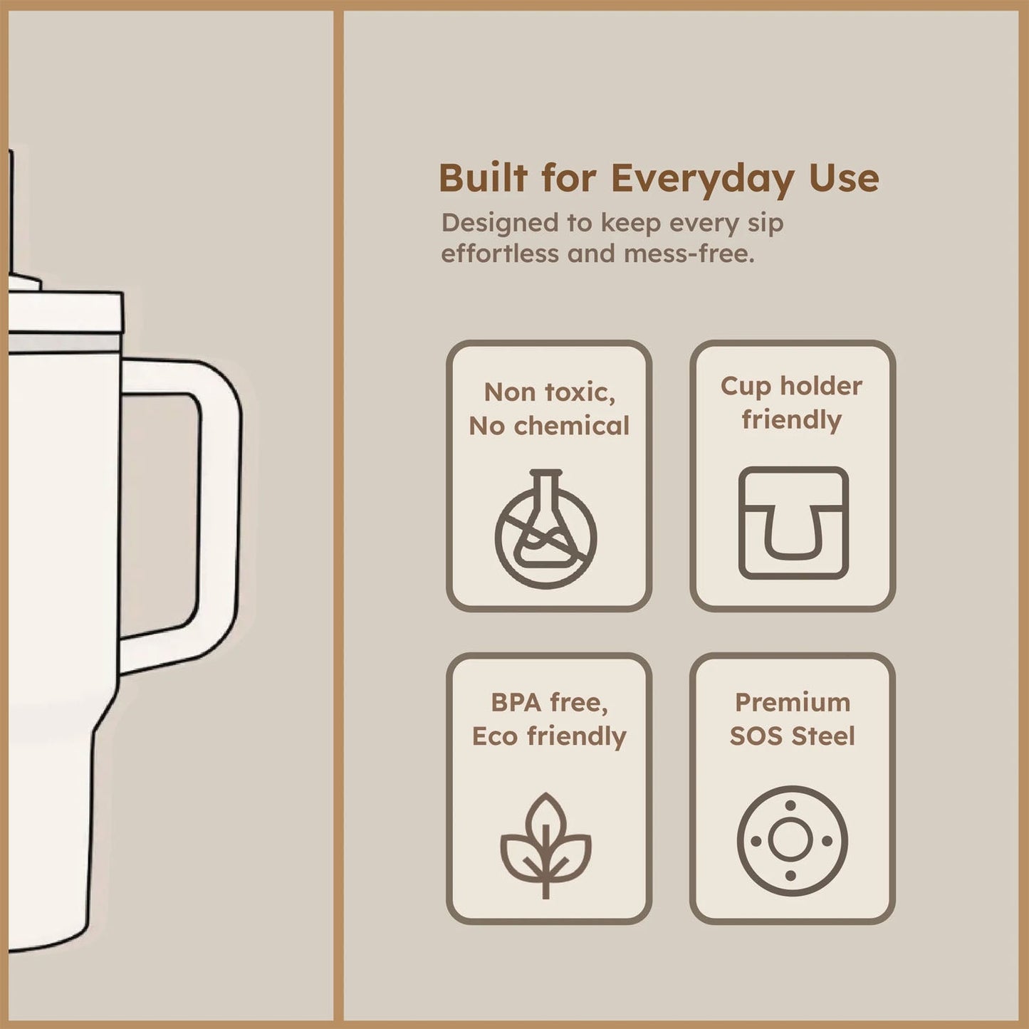  Extra Large Insulated Travel Mug - angle