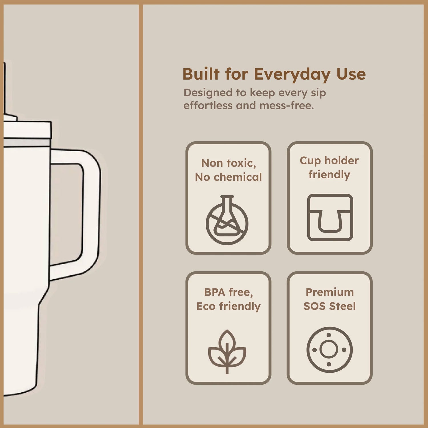  Extra Large Insulated Travel Mug - angle