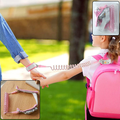 Kids Safety Anti-Lost Wrist Link Strap (1 Pc, Mix Design & Size)