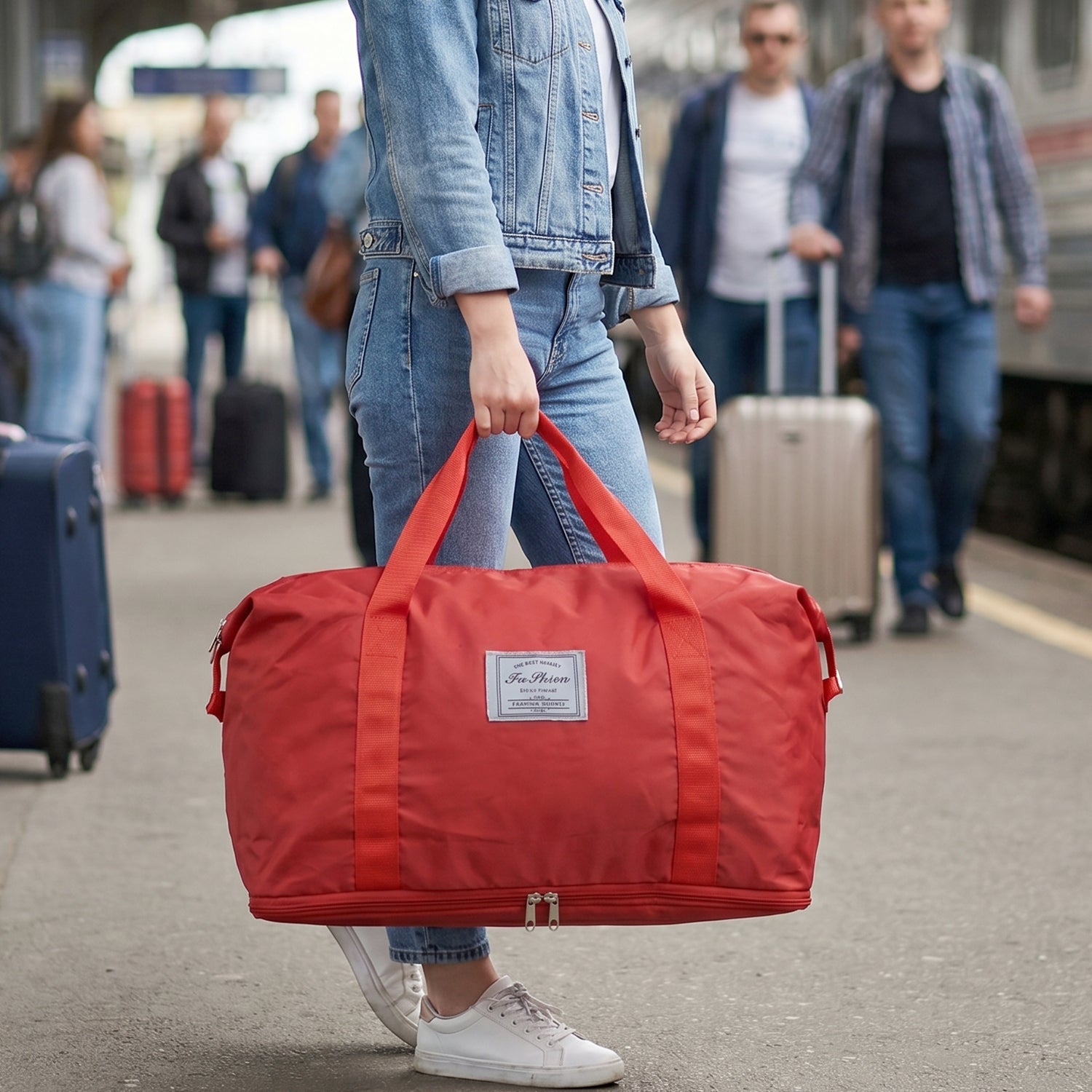 Large Red Travel Bag