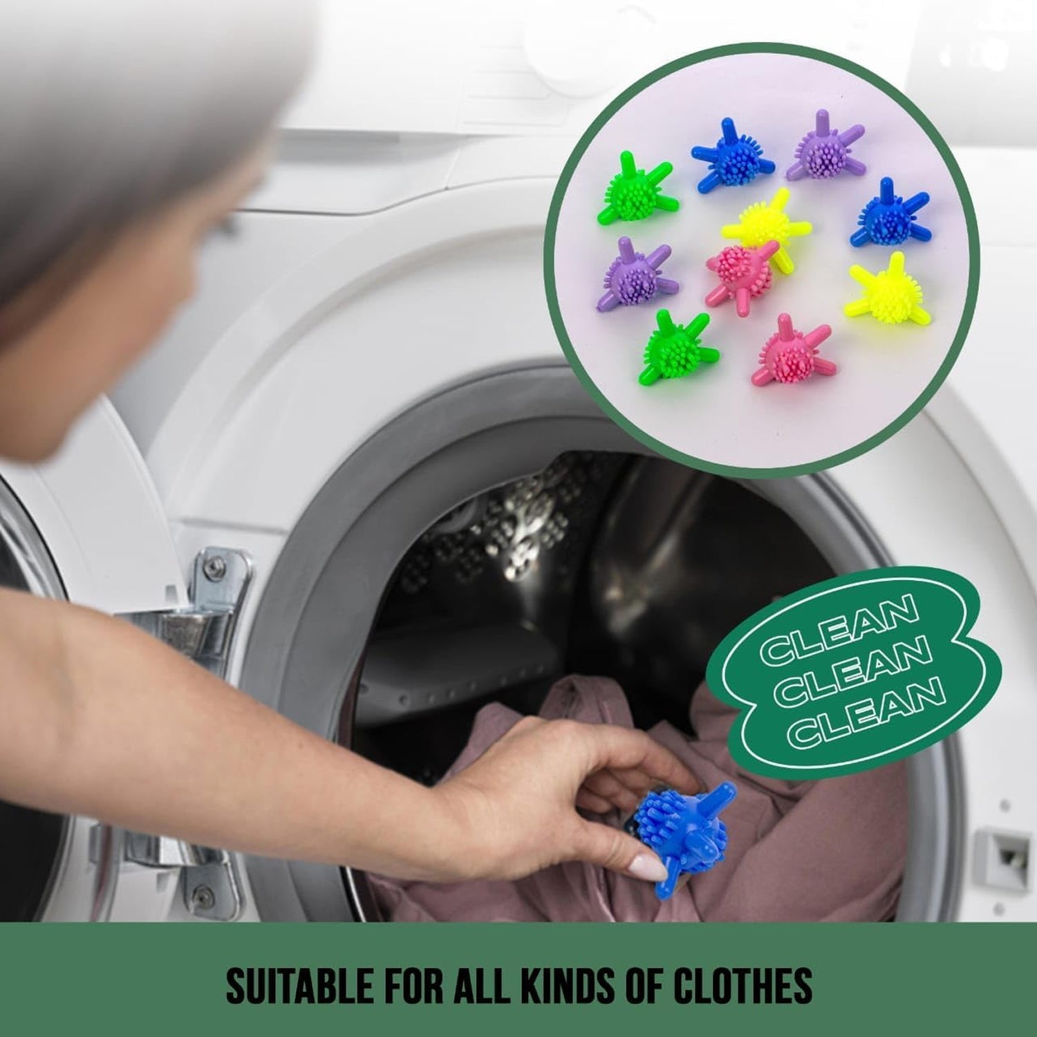 laundry balls set for detergent saving washing