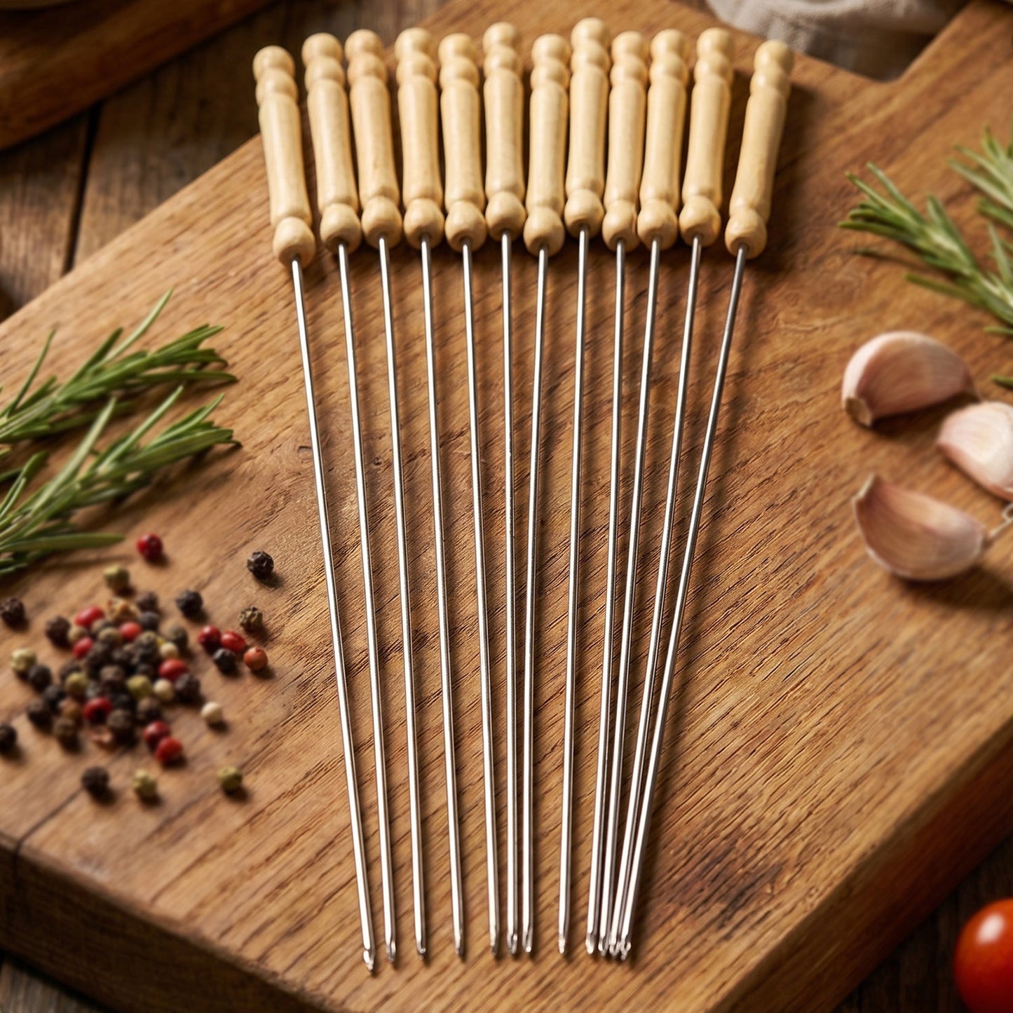12 piece BBQ skewer sticks