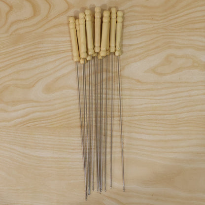BBQ sticks set for grilling