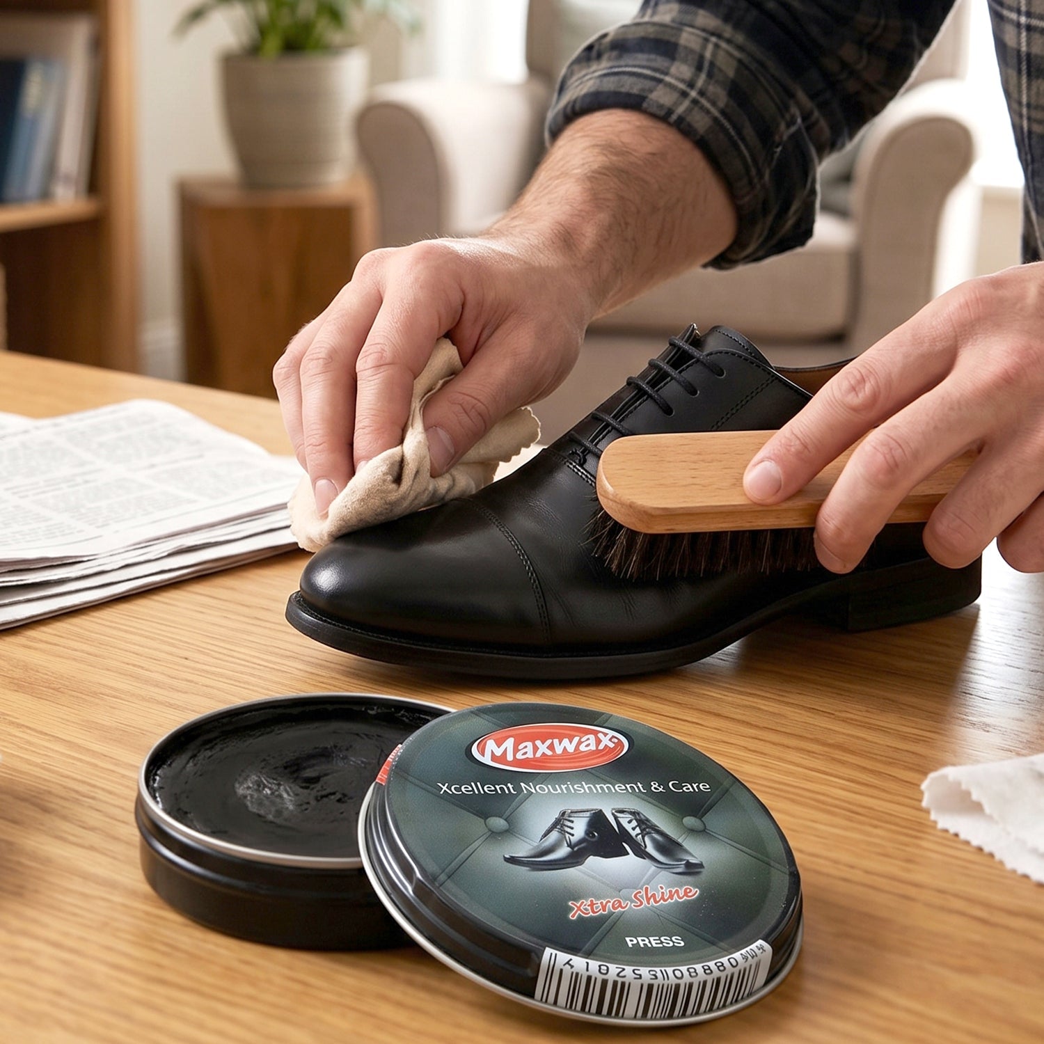 leather shoe shine cream