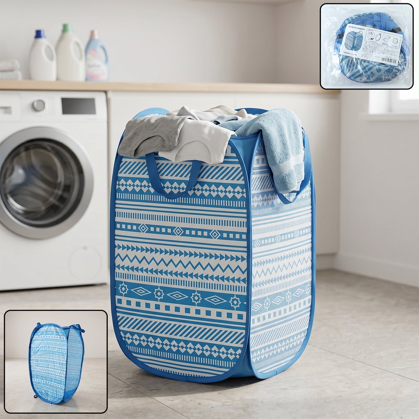 designer foldable laundry basket bag