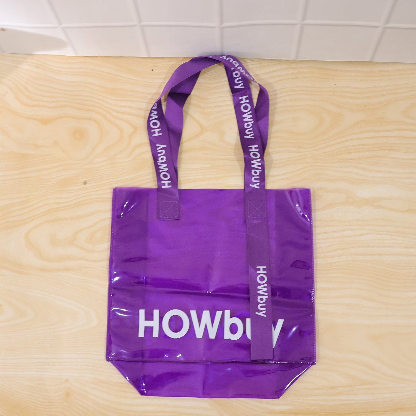 Stylish Transparent Carry Bag with Handle Strap (30x27 Cm)