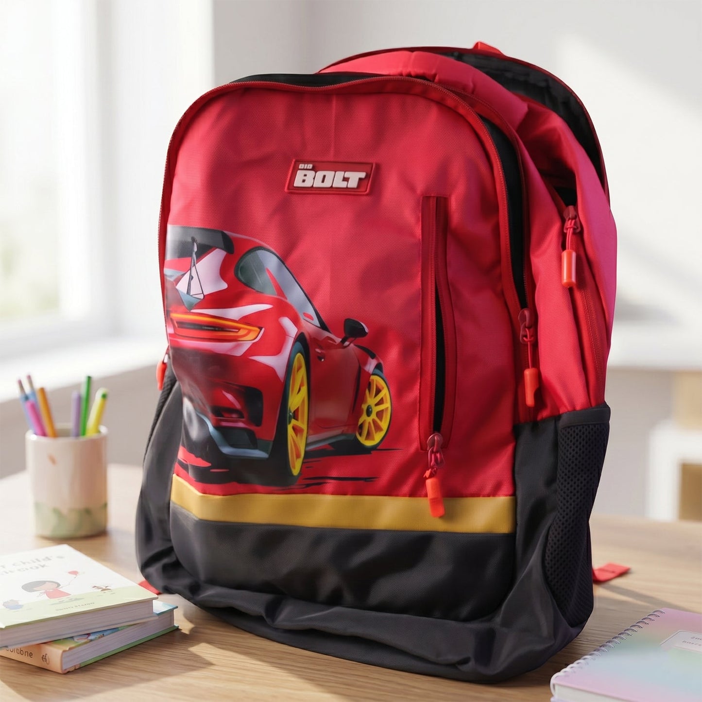 car theme school bag