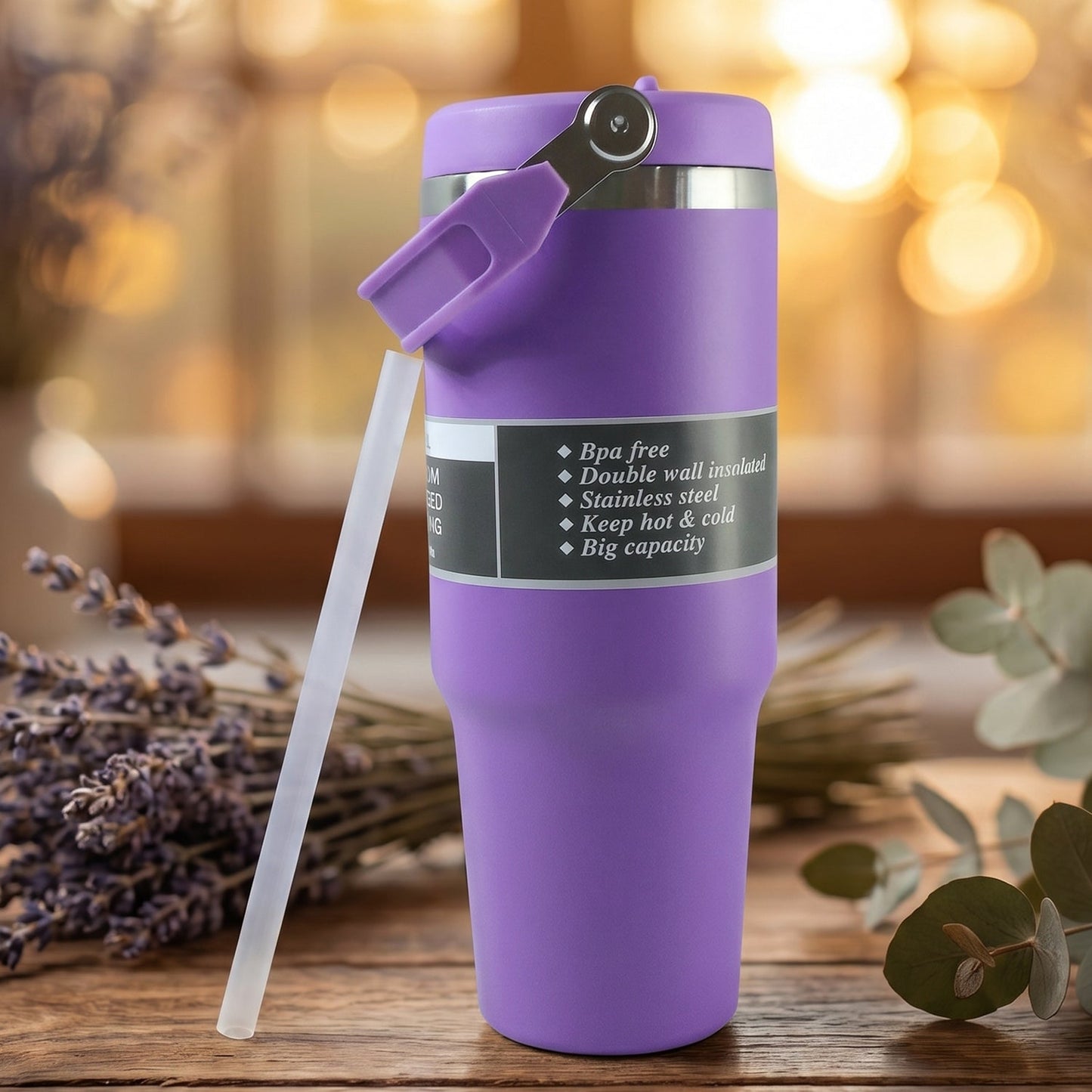 Premium Stainless Steel Vacuum Insulated Travel Mug Tumbler  (890ML / 1 Pc / Mix Color)