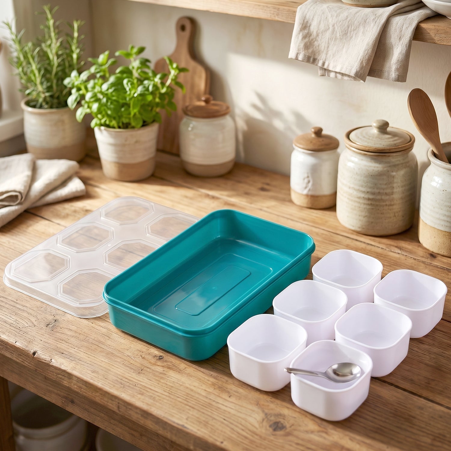 plastic spice holder box with compartments