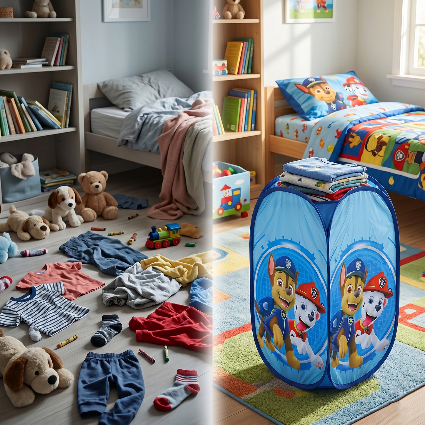 foldable cartoon basket kids